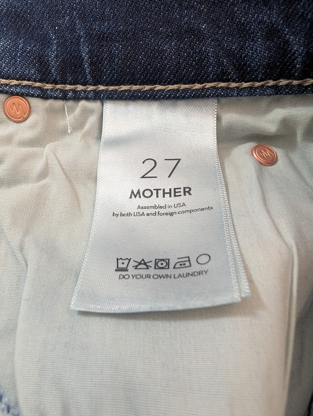 MOTHER The Rascal Skimp In Shine On NWT $248 Mid Rise Straight Leg - Picture 14 of 16